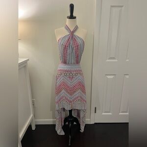 BCBGMaxAzria Sky Blue Geometric Dress